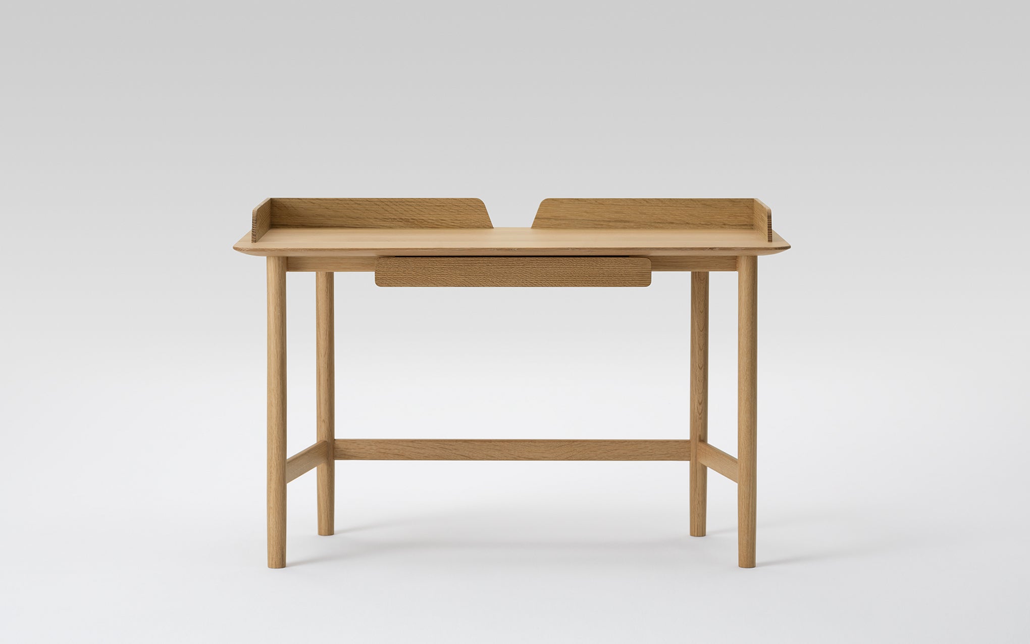 Lightwood desk - panel & drawer