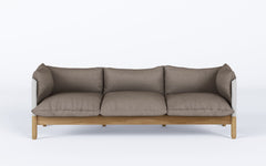 Tepee three seat sofa - oak, white sling