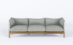 Tepee three seat sofa - oak, white sling