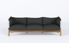 Tepee three seat sofa - oak, white sling