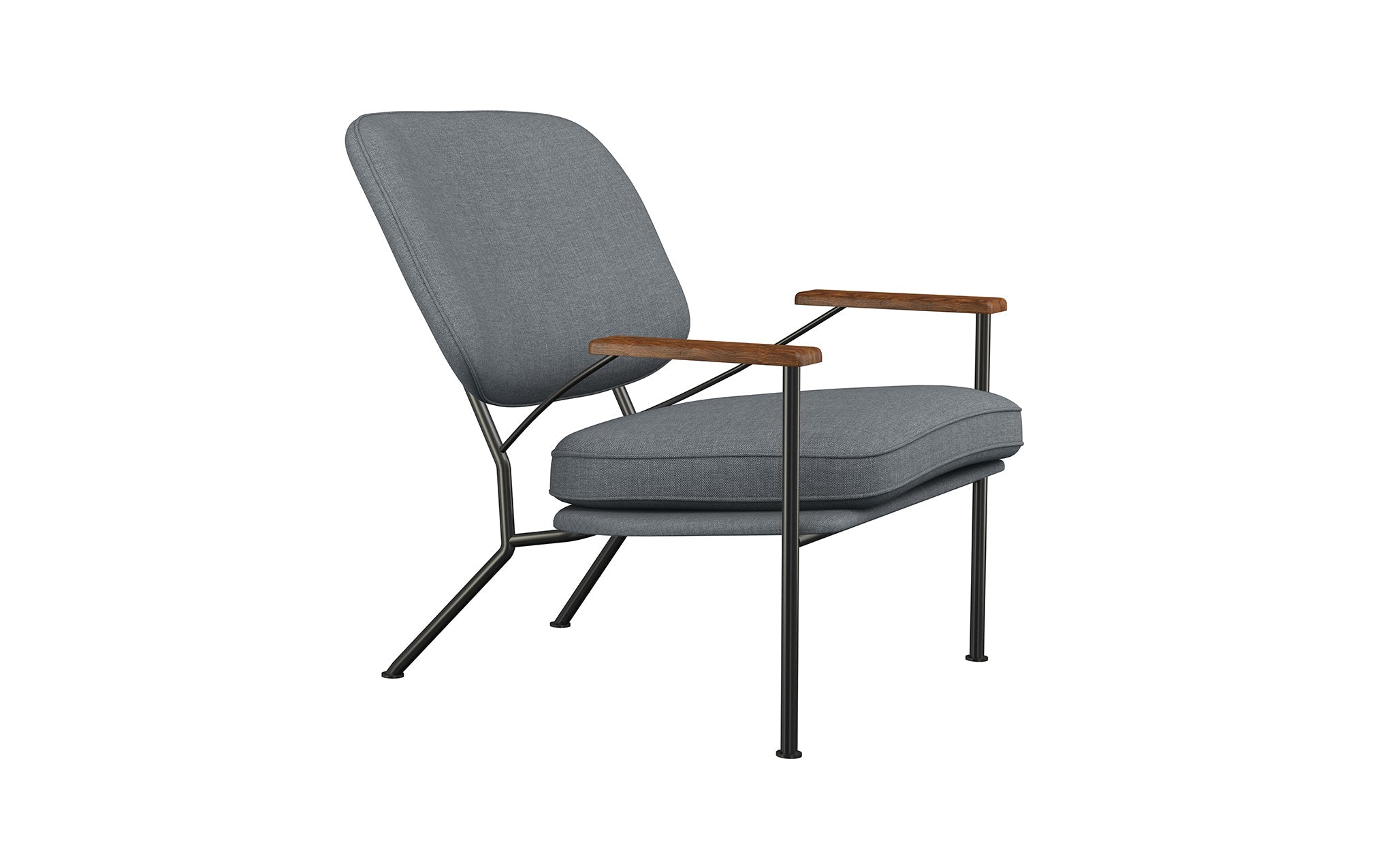 Orlando armchair with walnut arms