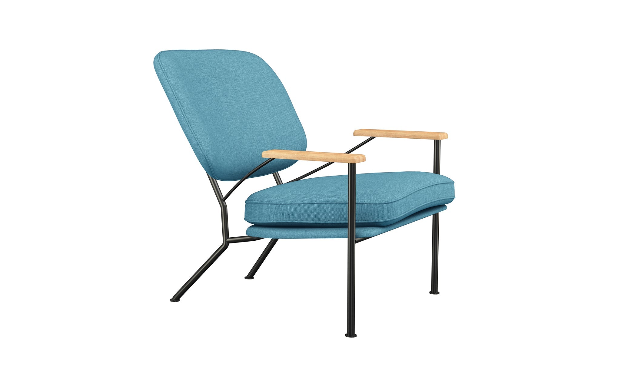 Orlando armchair with oak arms