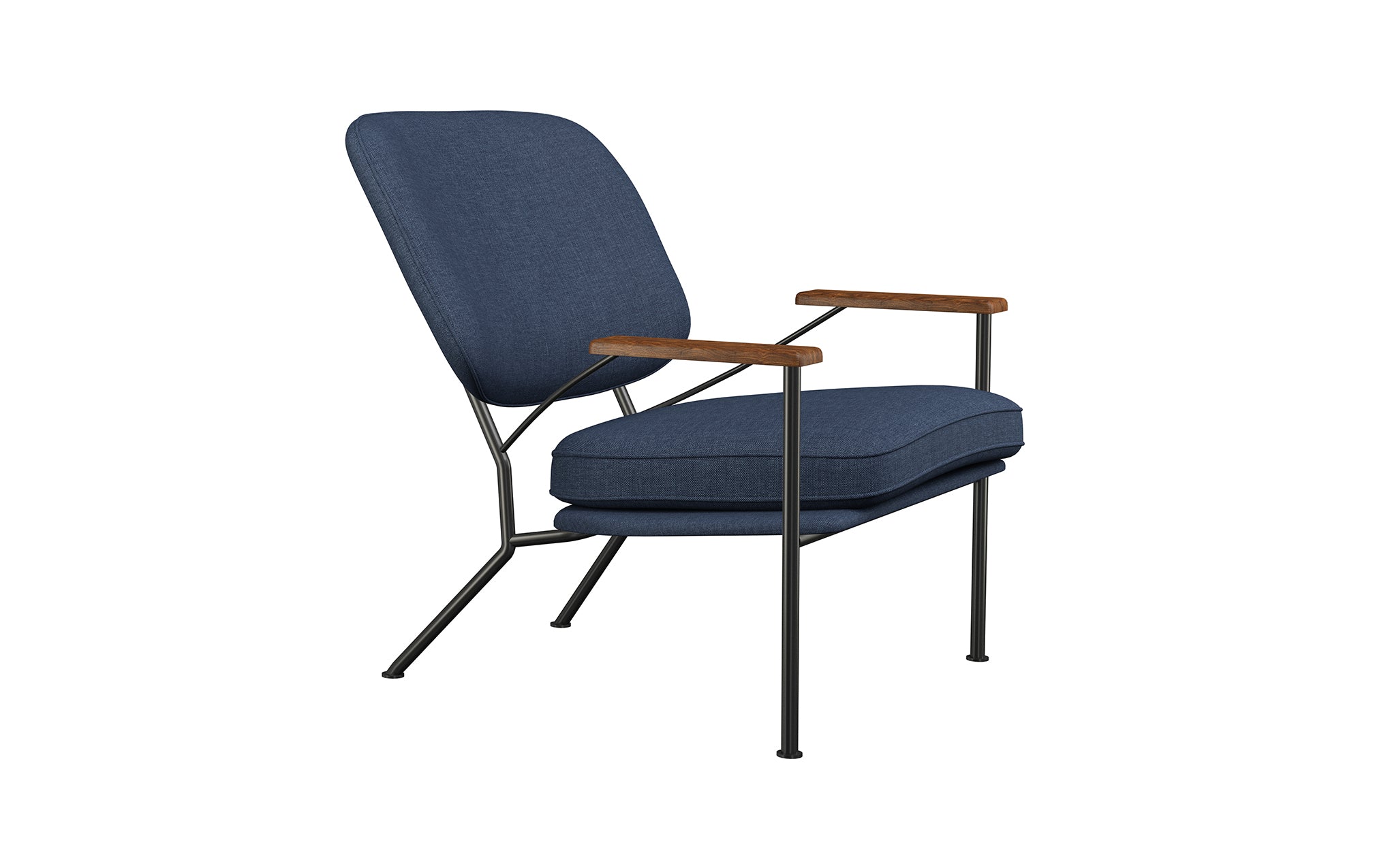 Orlando armchair with walnut arms