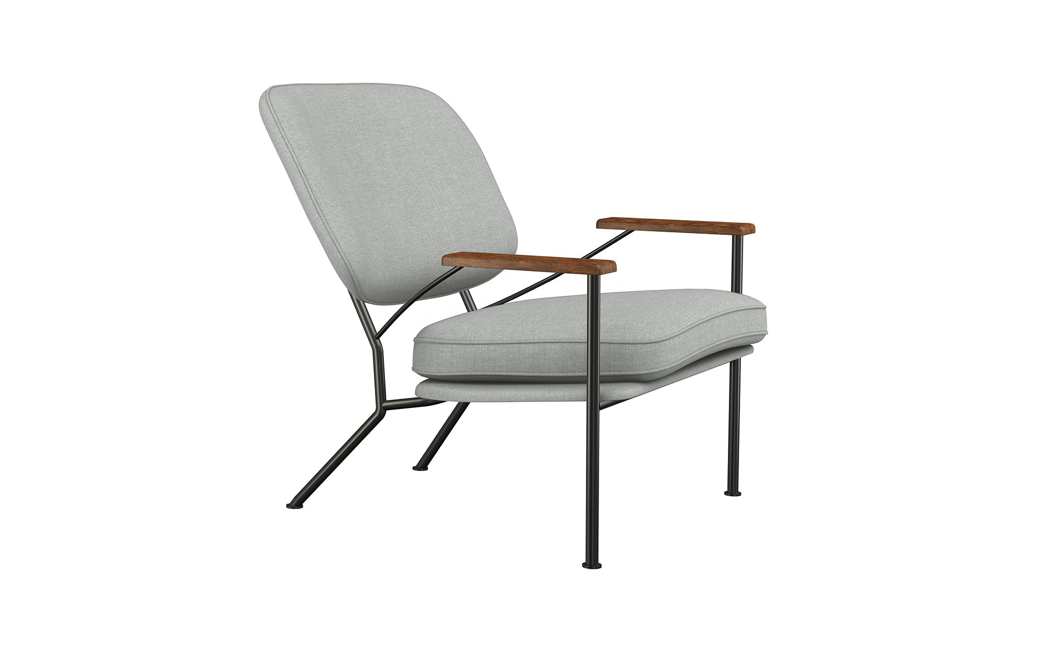 Orlando armchair with walnut arms