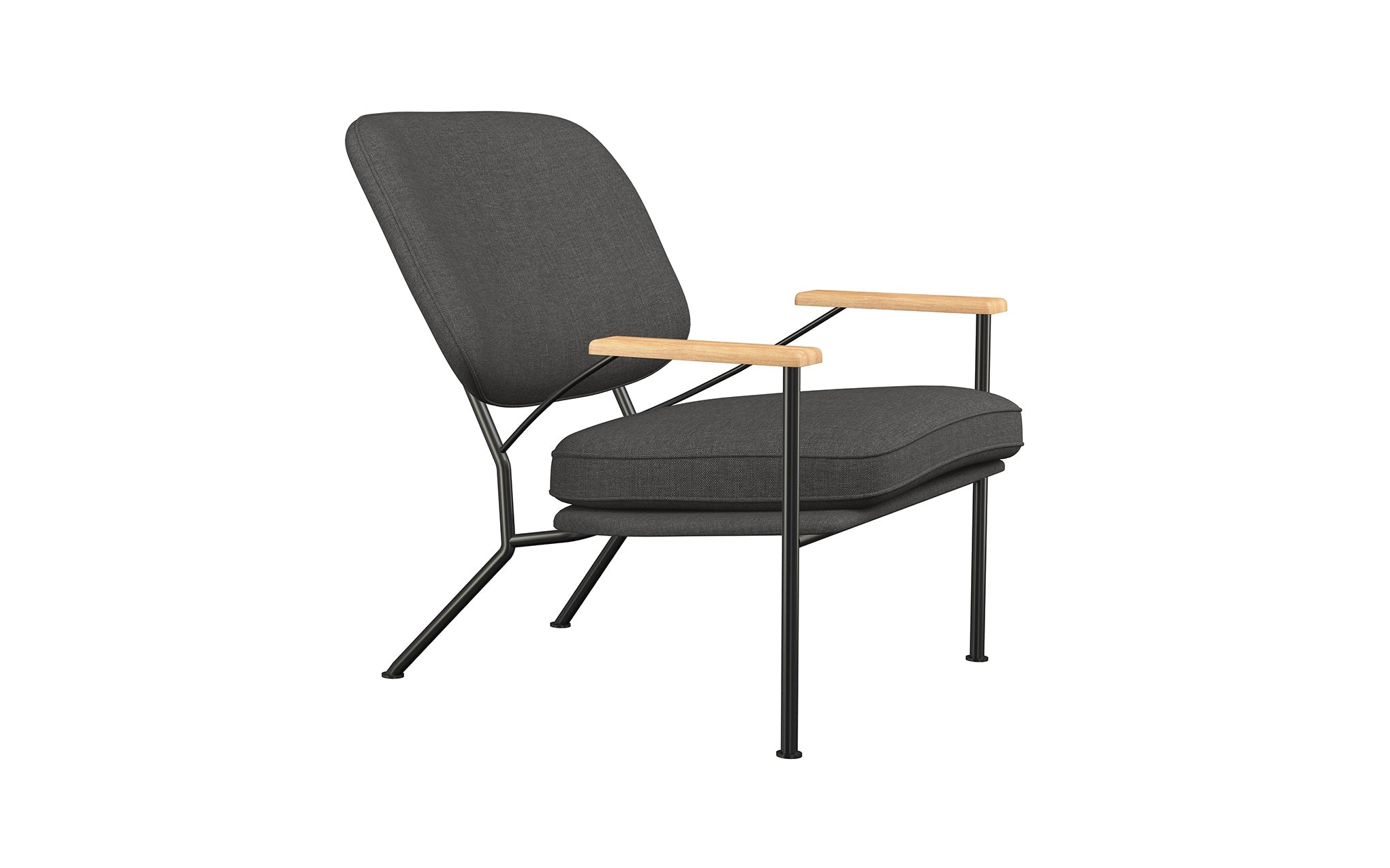 Orlando armchair with oak arms