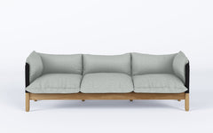 Tepee three seat sofa - oak, black sling