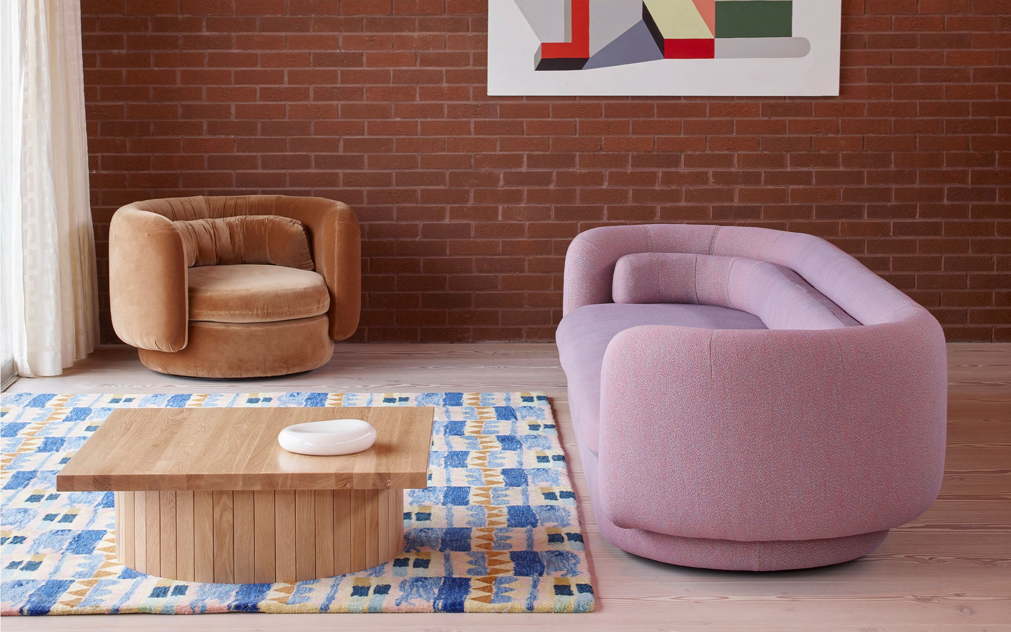 Group armchair with swivel base - informal