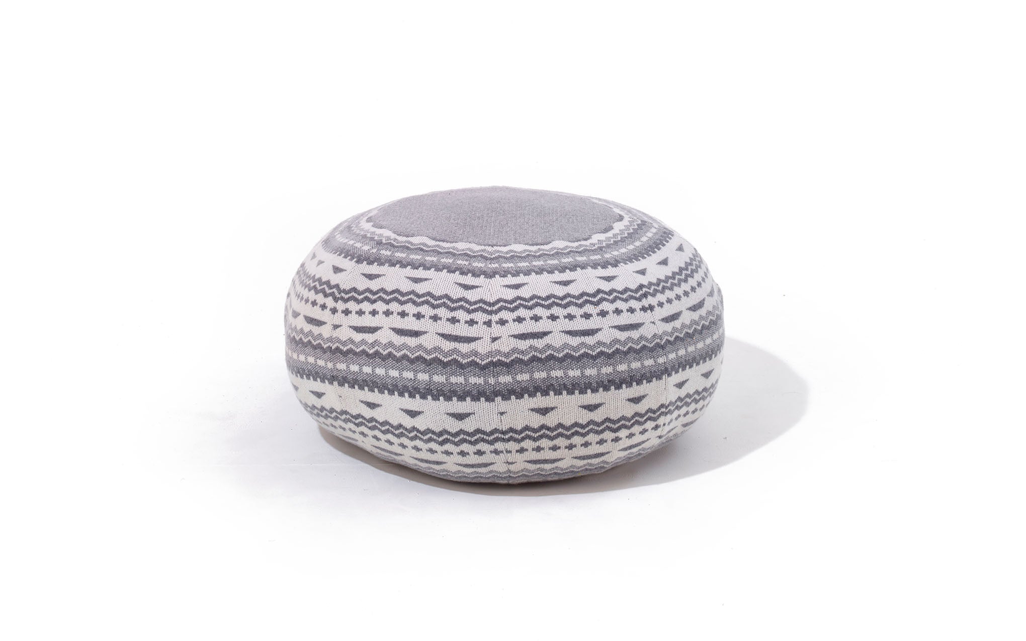 Ex-Display Frank pouffe in Stitch - grey