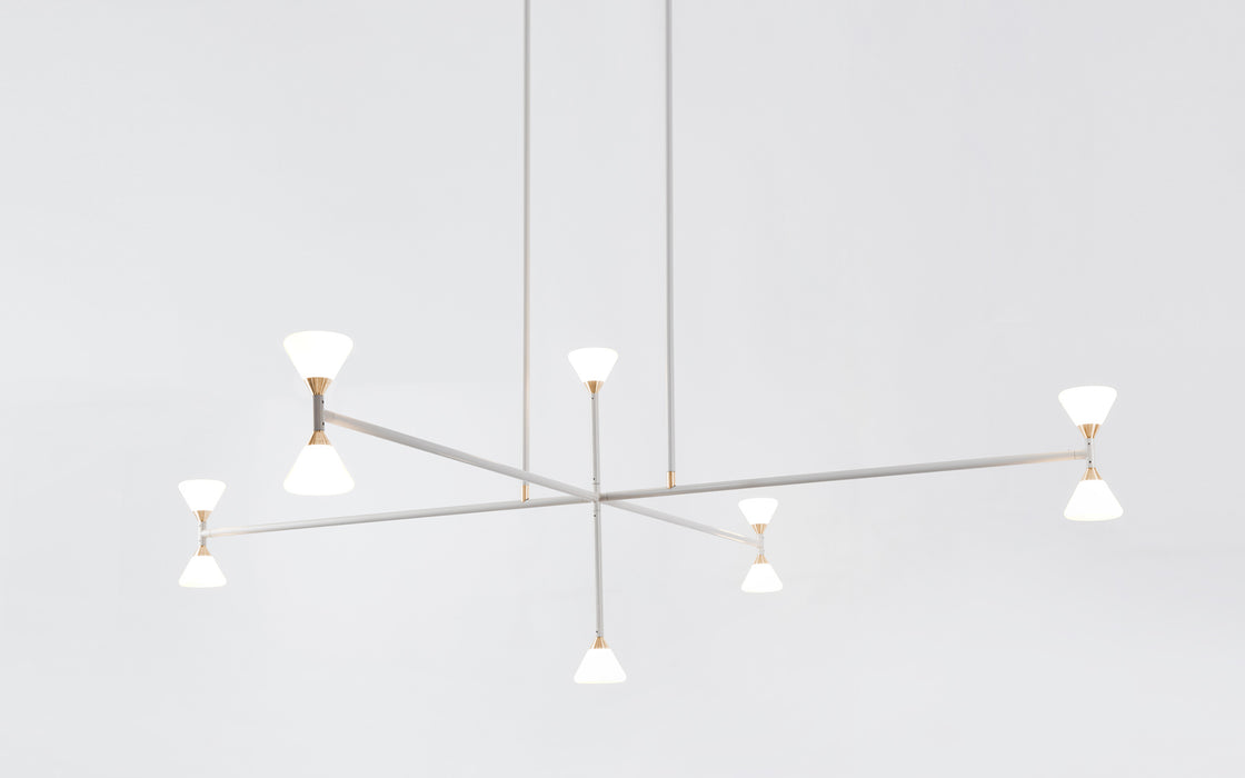 Apollo chandelier - 10 lights vertical