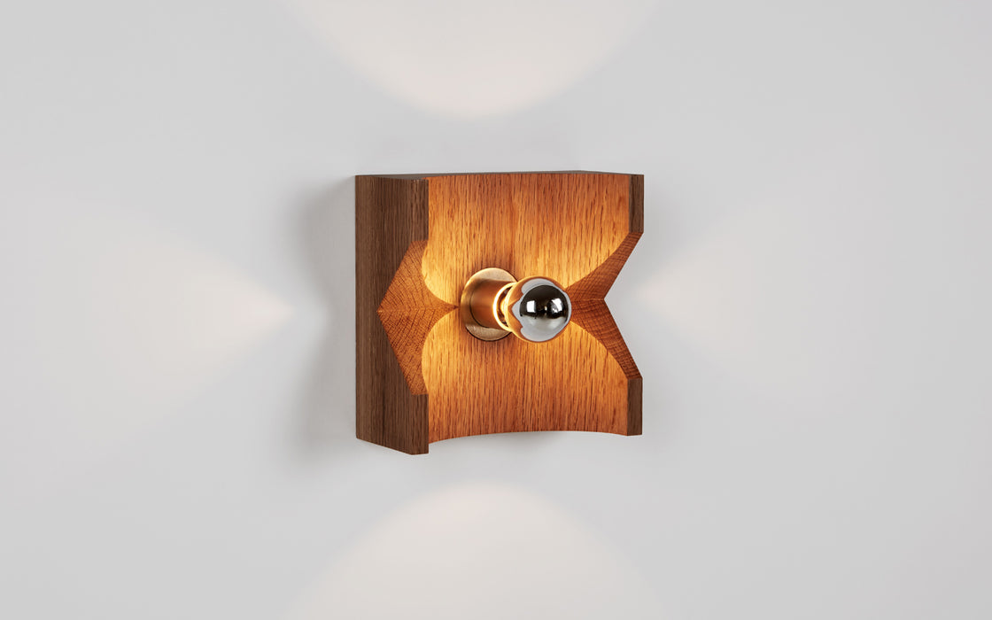 Wood sconce - cut