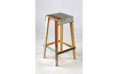 Bar stool in scrapwood
