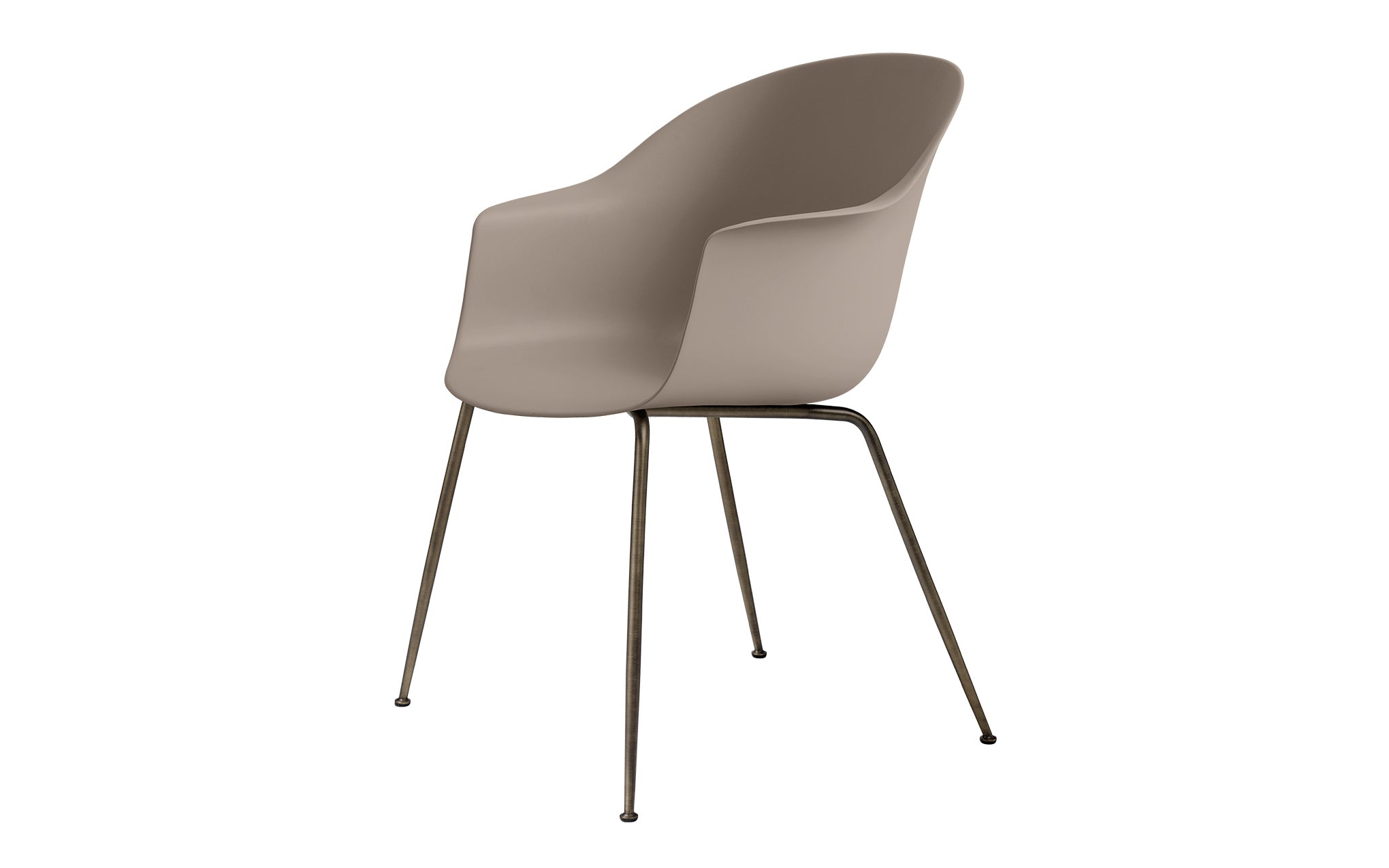 Bat dining chair - un-upholstered with conic base