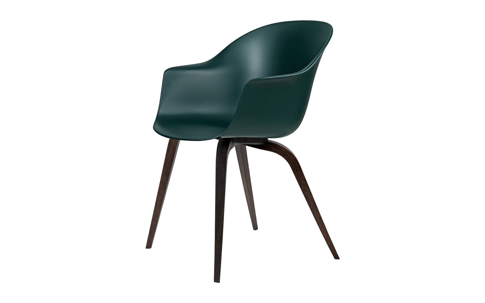 Bat dining chair - un-upholstered with wood base