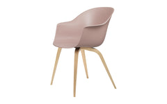 Bat dining chair - un-upholstered with wood base