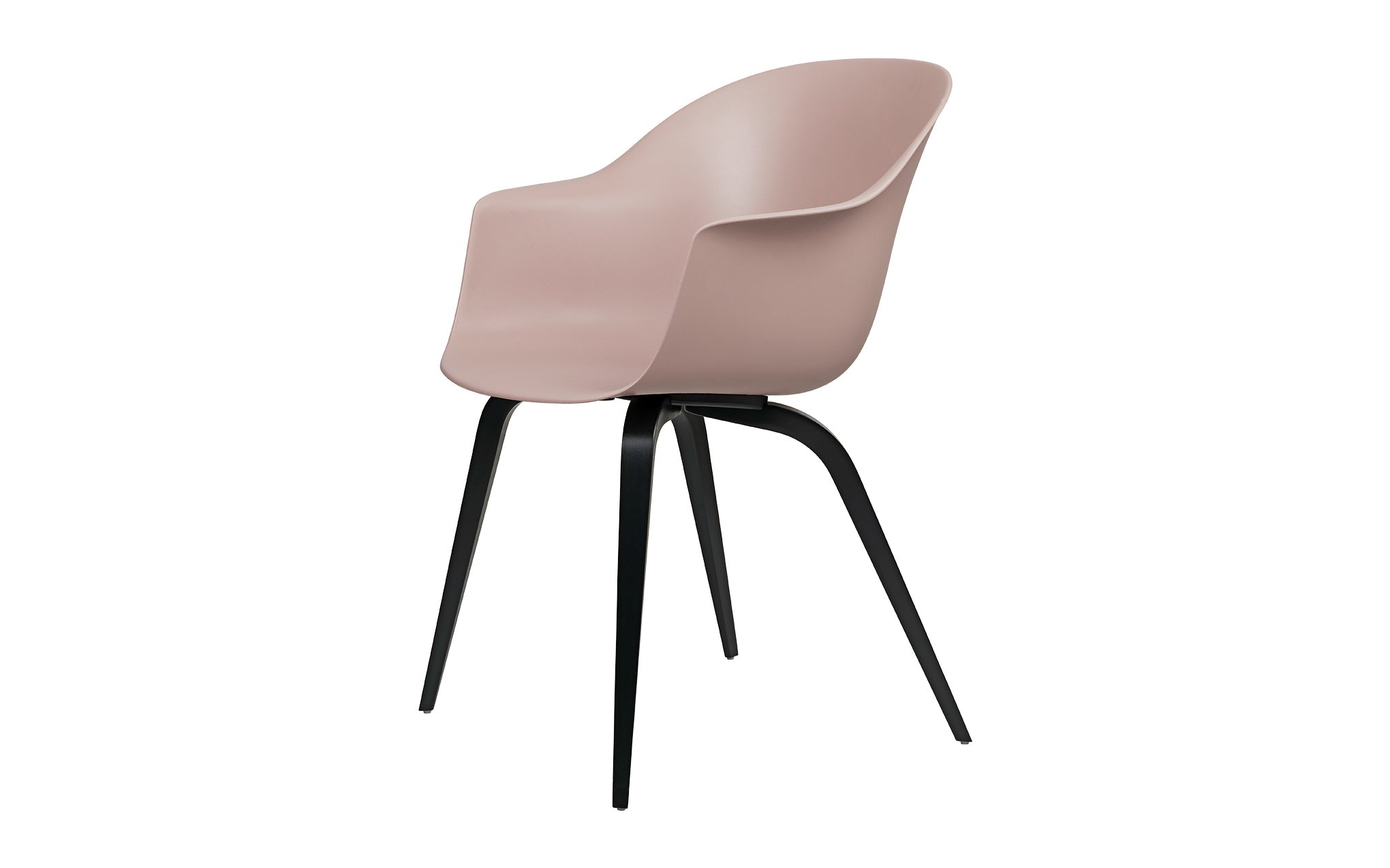 Bat dining chair - un-upholstered with wood base