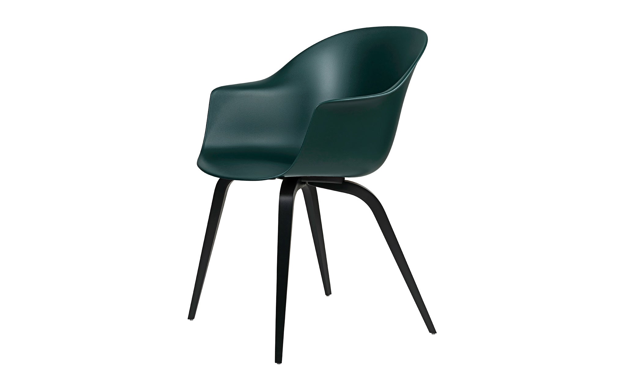 Bat dining chair - un-upholstered with wood base