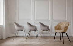Bat dining chair - upholstered with conic base