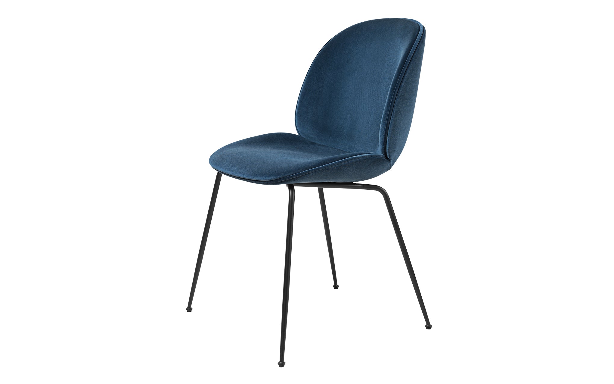 Beetle dining chair - upholstered with conic base