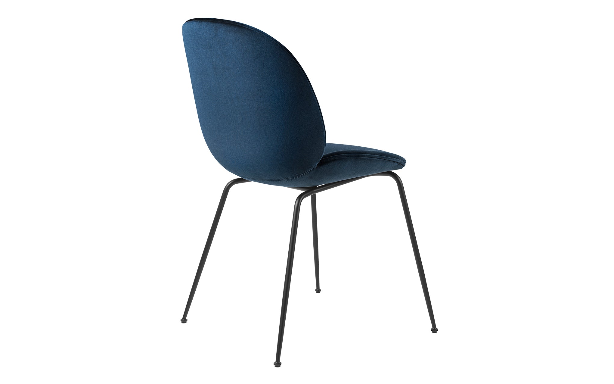 Beetle dining chair - upholstered with conic base