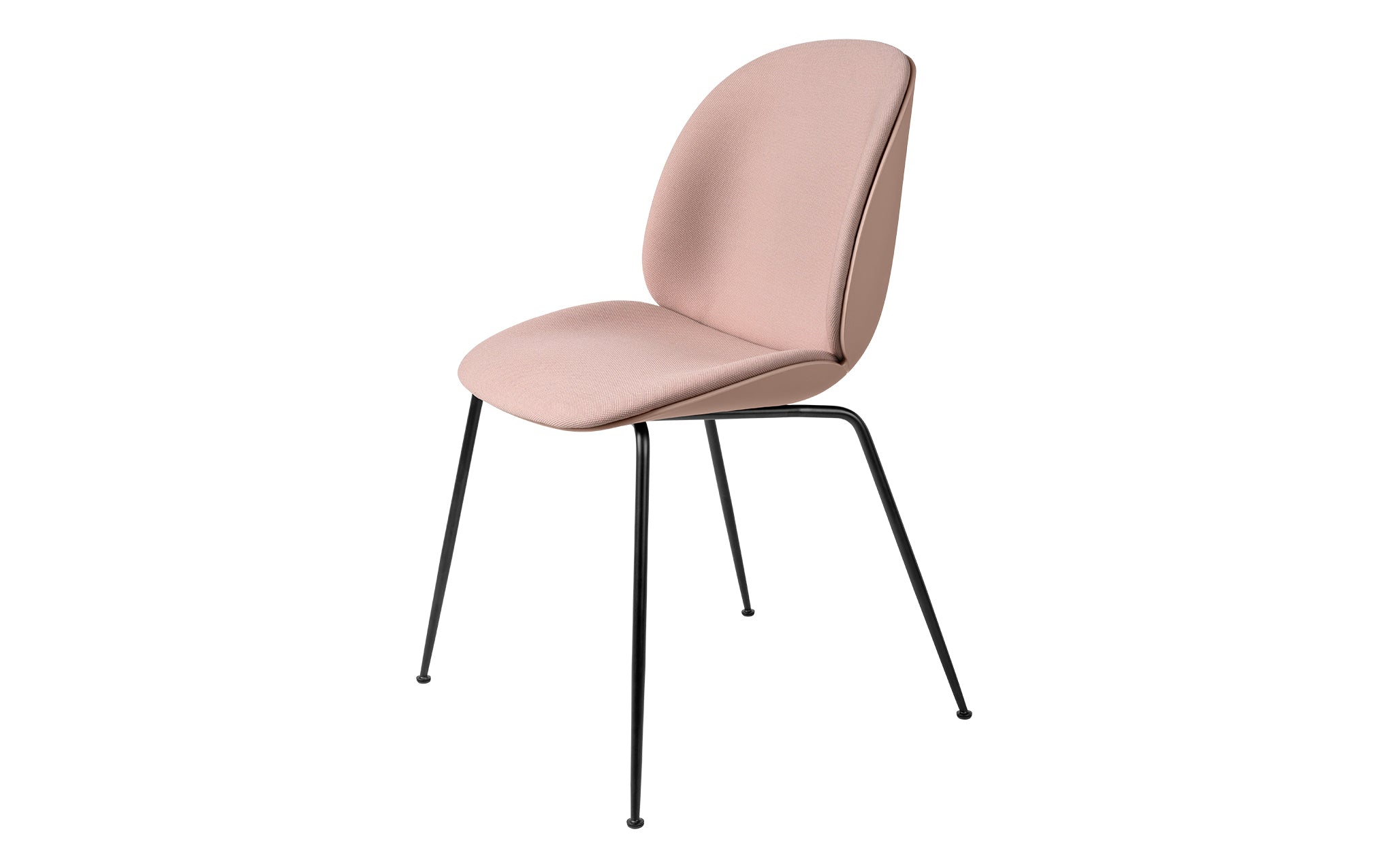 Beetle dining chair - front upholstered with conic base