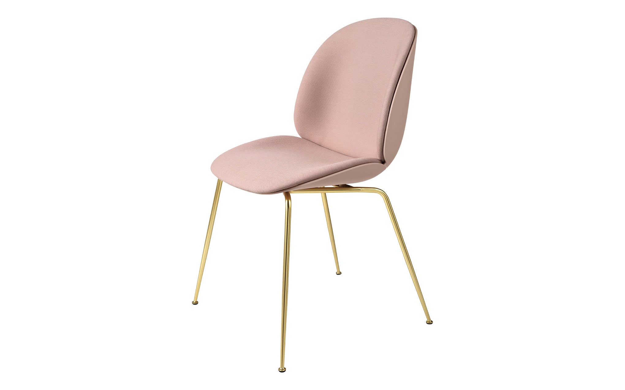 Beetle dining chair - front upholstered with conic base