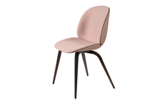 Beetle dining chair - front upholstered with wood base