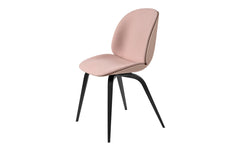 Beetle dining chair - front upholstered with wood base