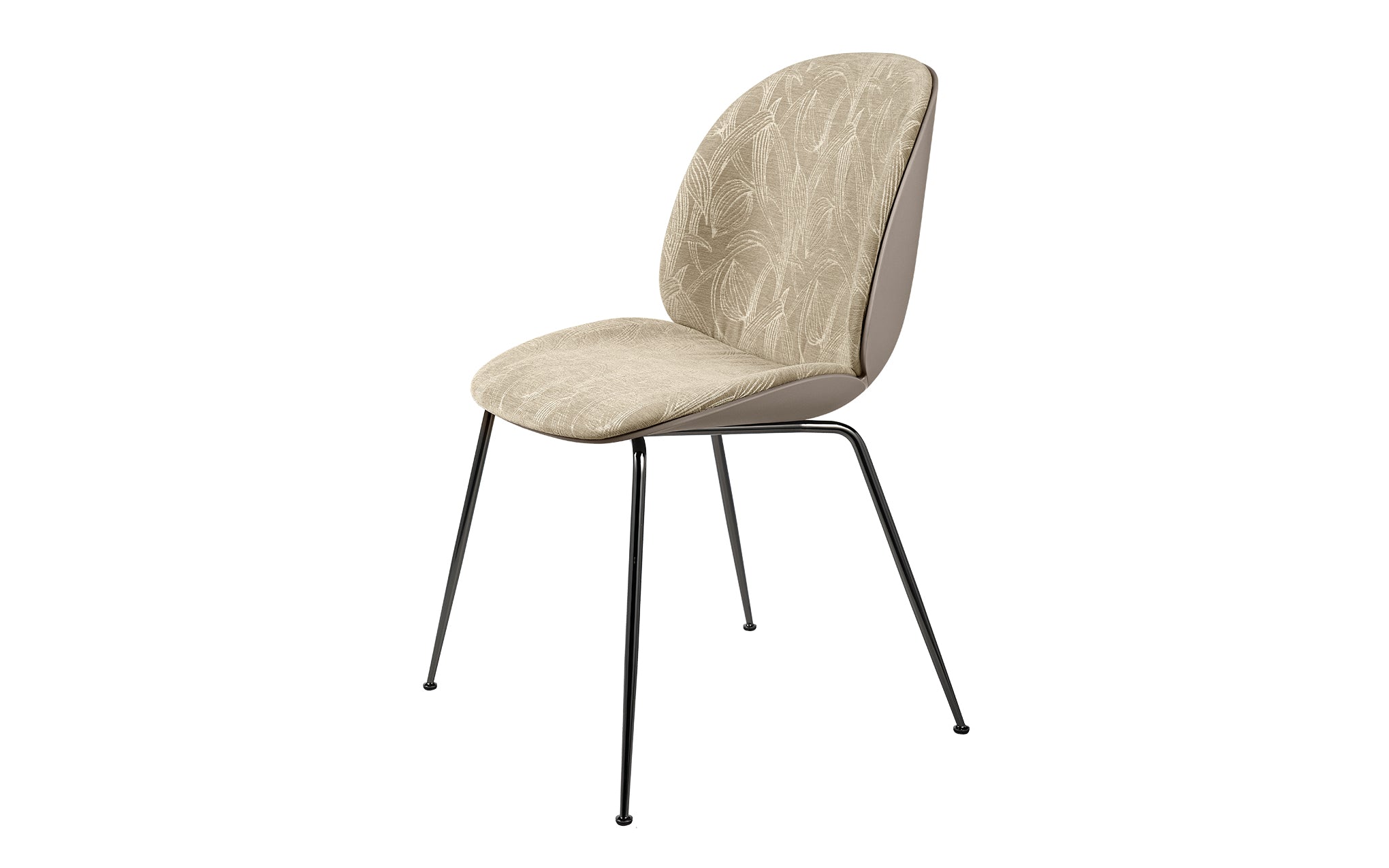 Beetle dining chair - front upholstered with conic base