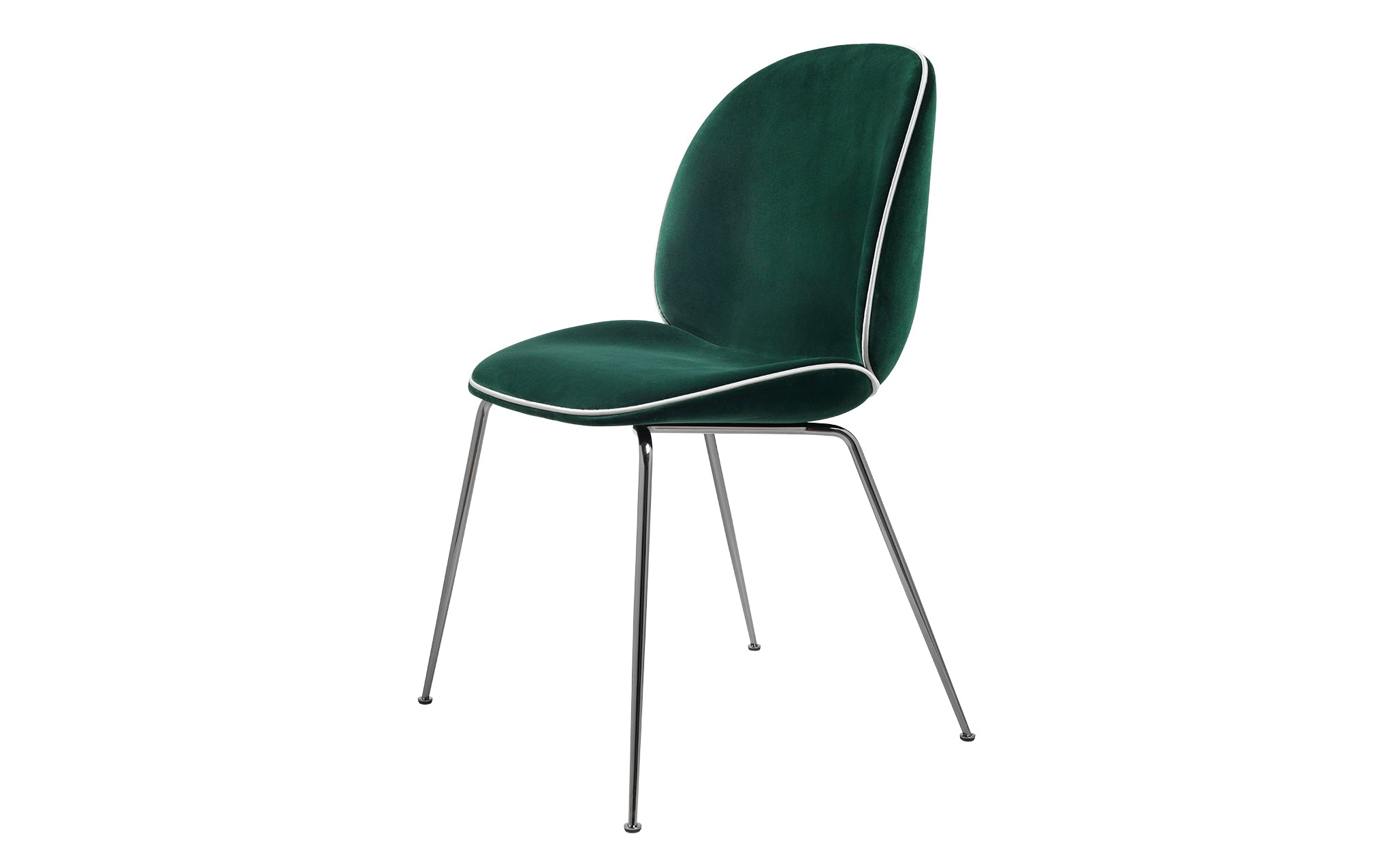 Beetle dining chair - upholstered with conic base