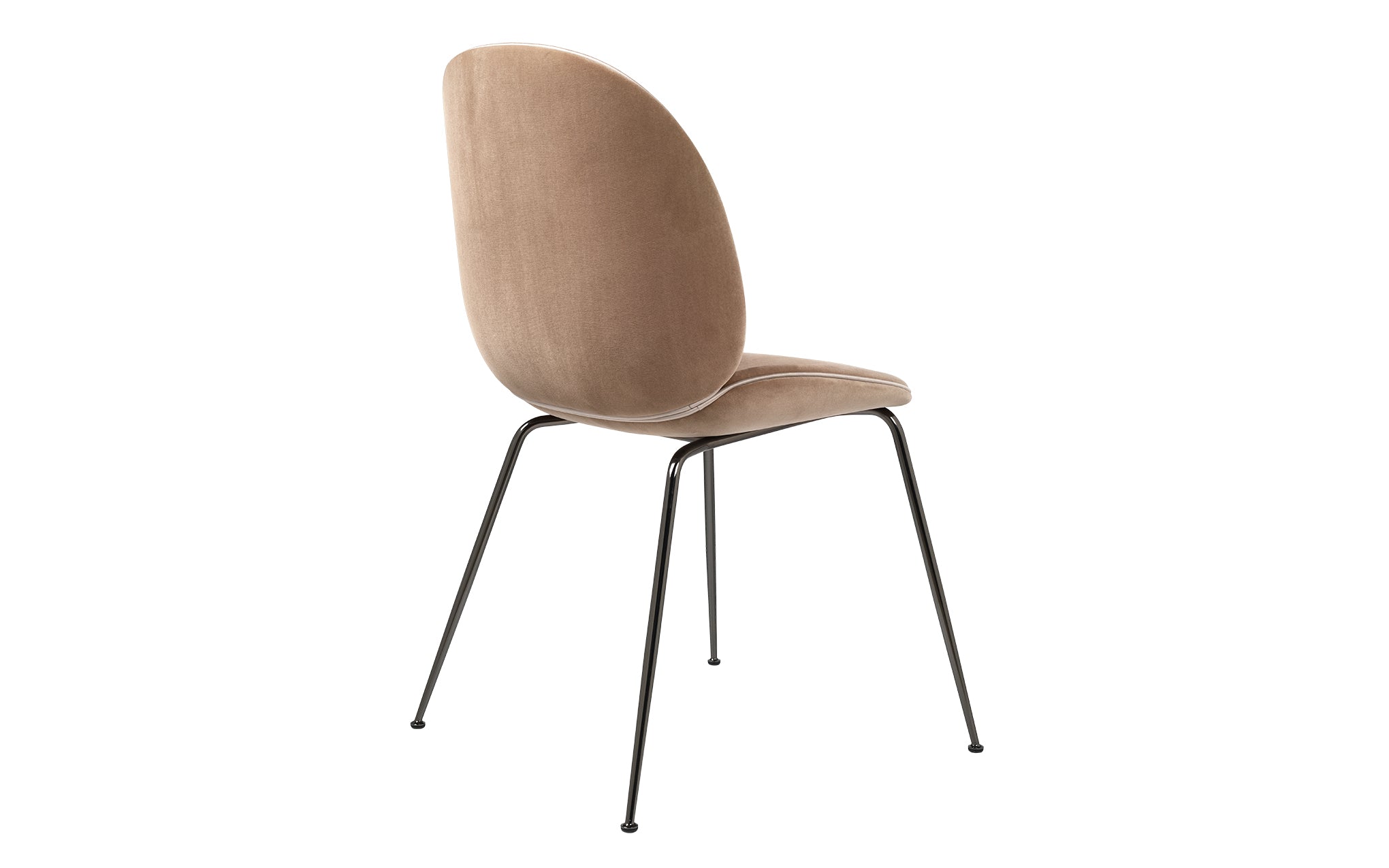 Beetle dining chair - upholstered with conic base