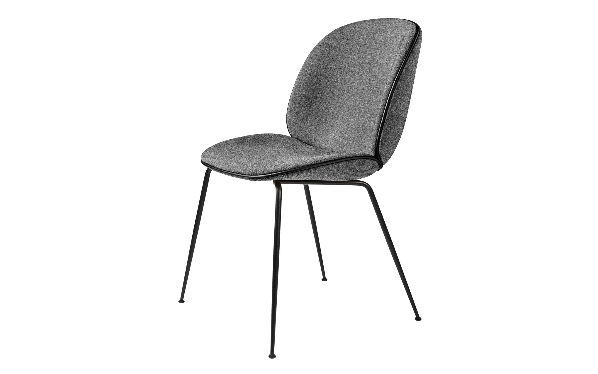 Beetle dining chair - upholstered with conic base