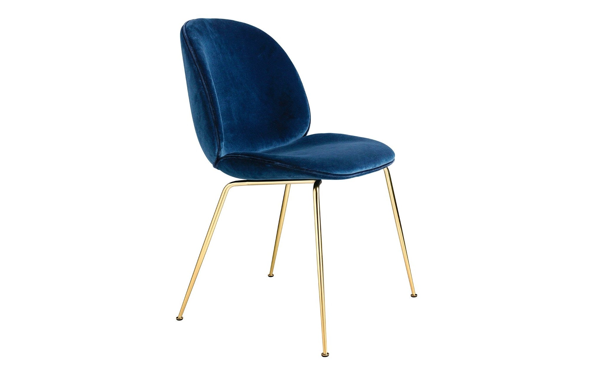Beetle dining chair - upholstered with conic base
