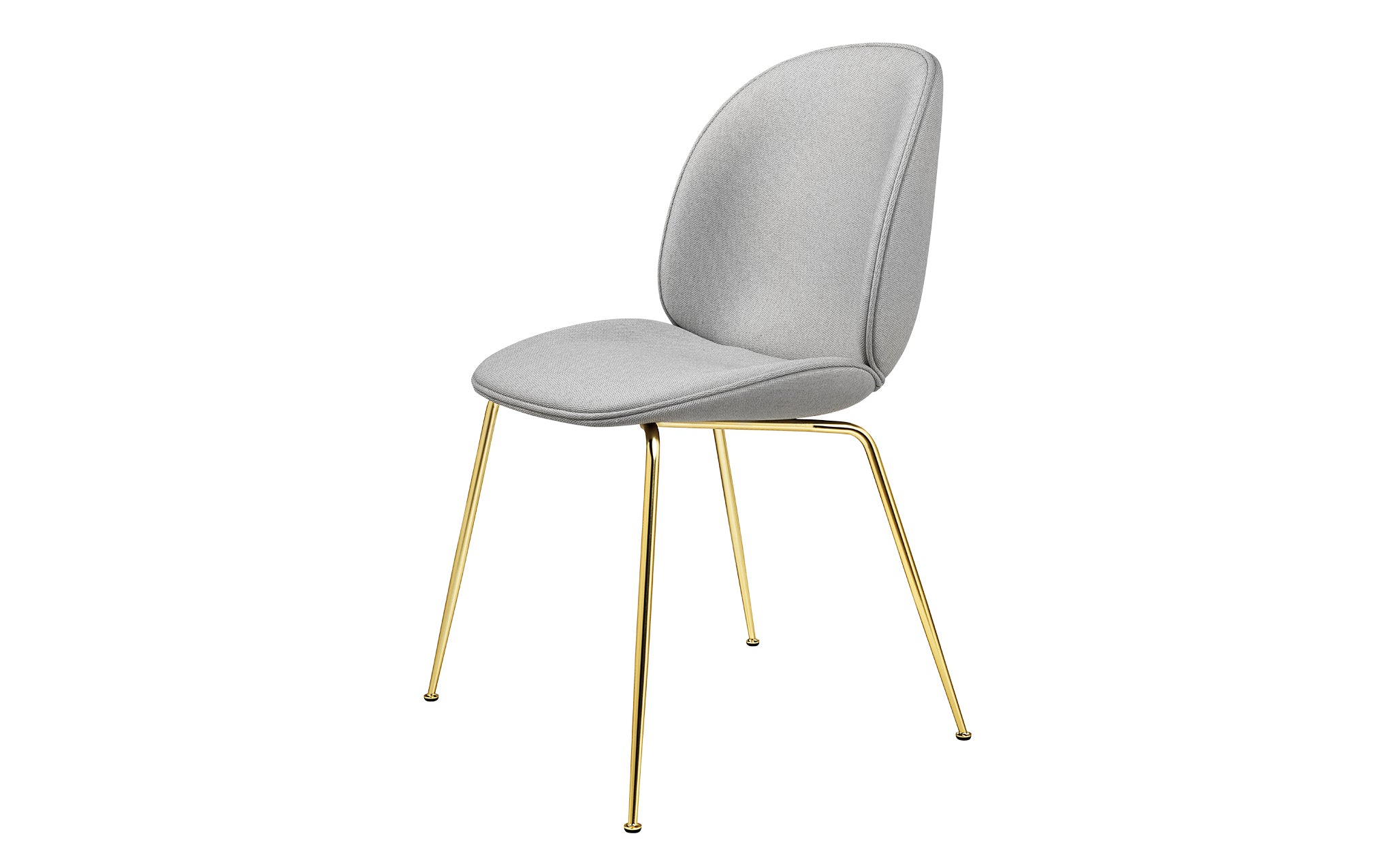 Beetle dining chair - upholstered with conic base