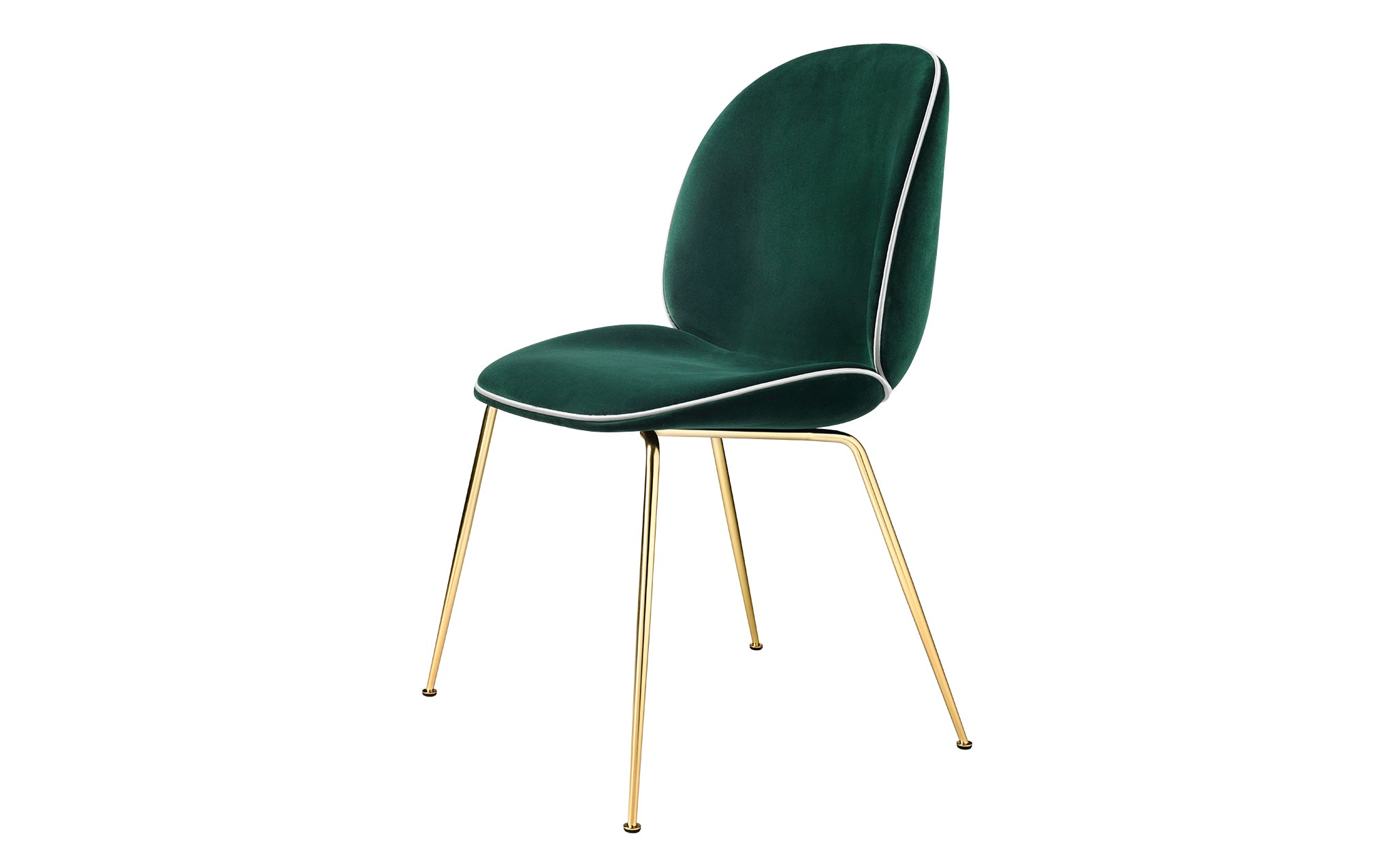 Beetle dining chair - upholstered with conic base
