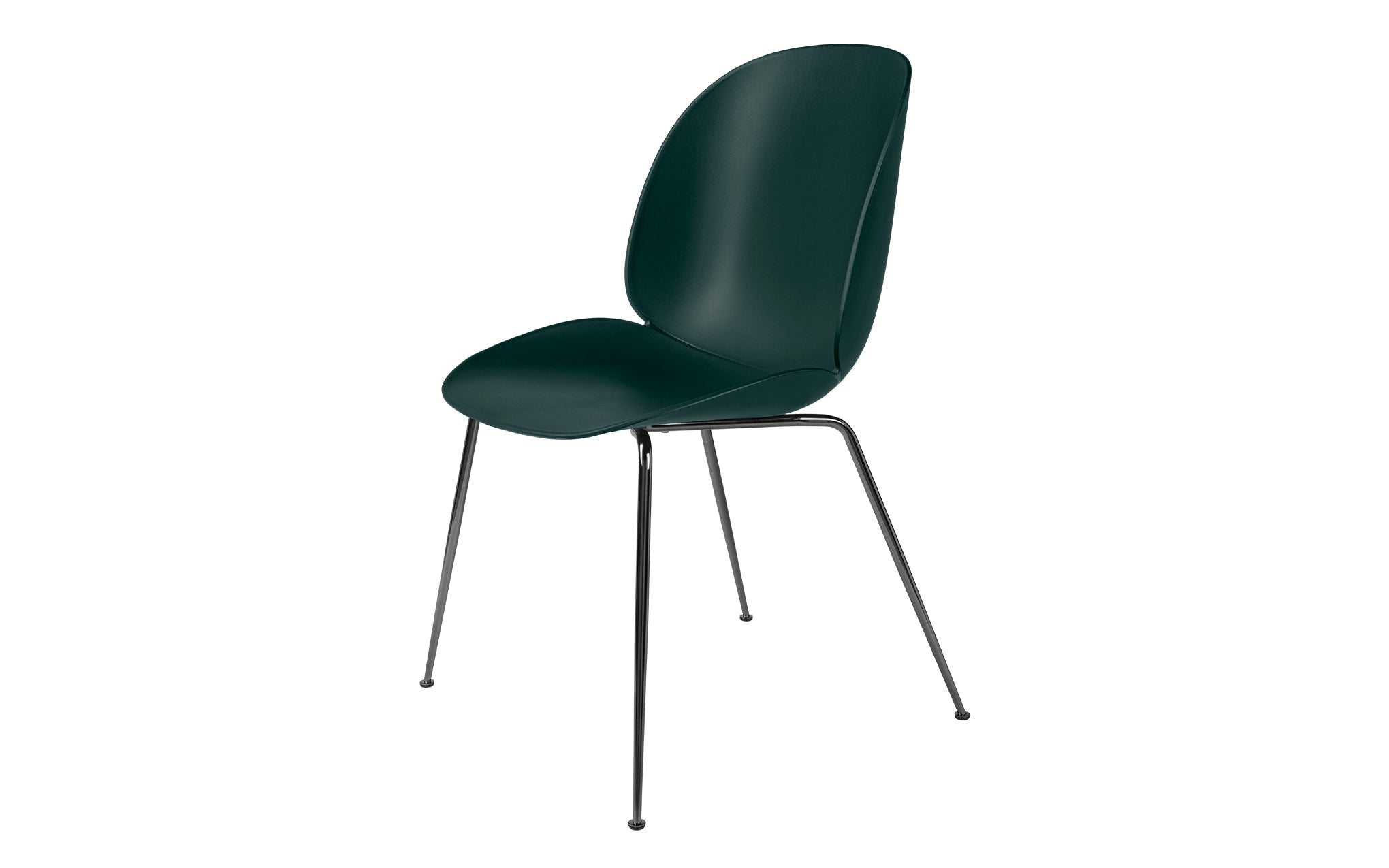 Beetle dining chair - un-upholstered with conic base