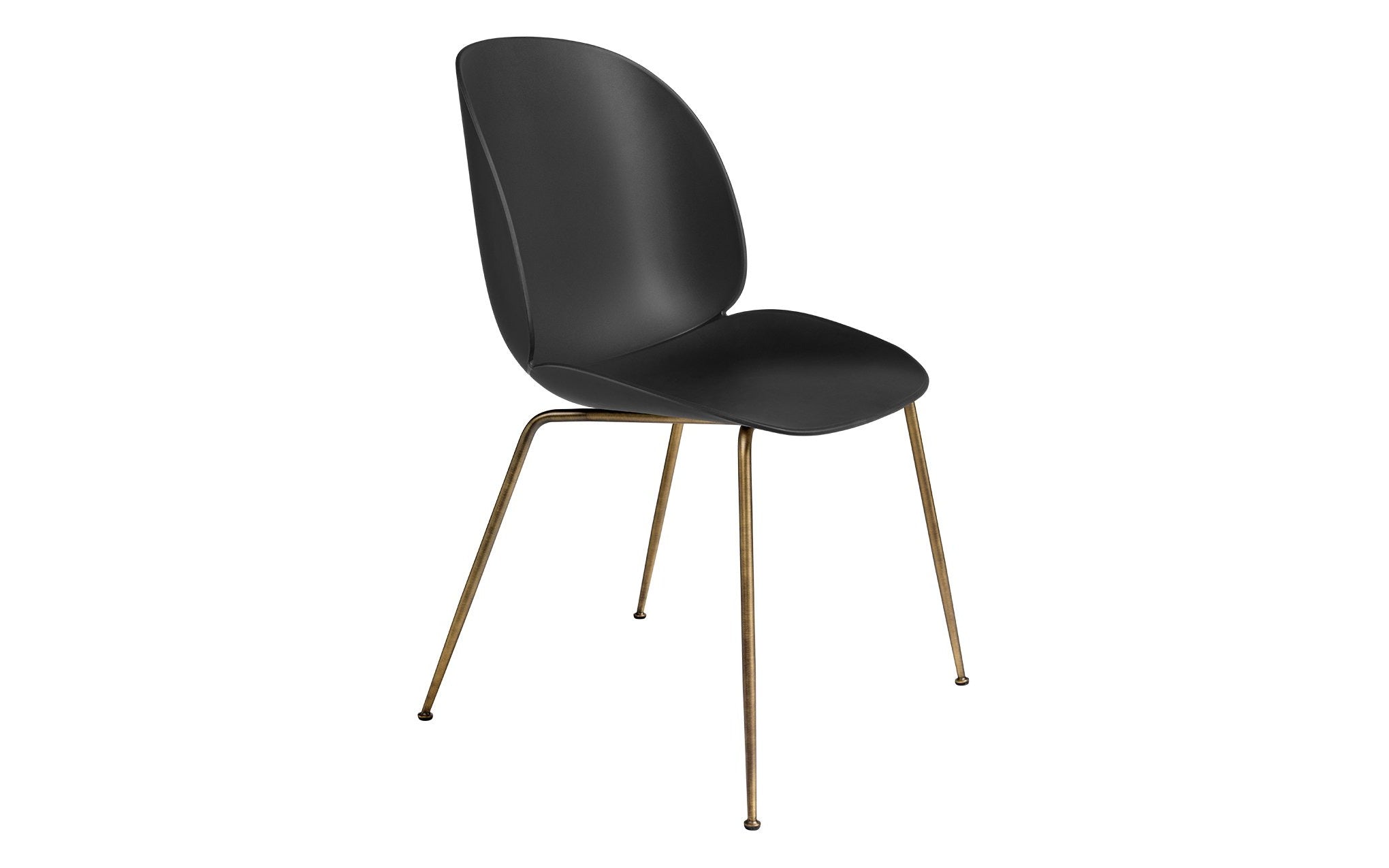 Beetle dining chair - un-upholstered with conic base