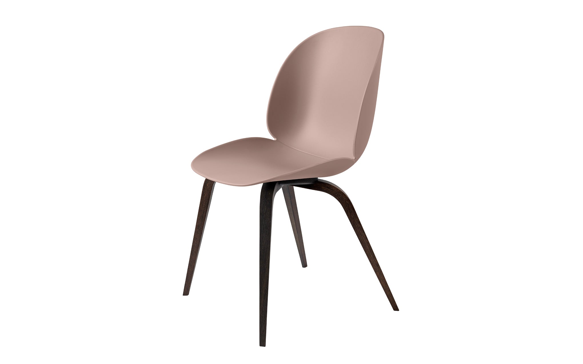 Beetle dining chair - un-upholstered with wood base