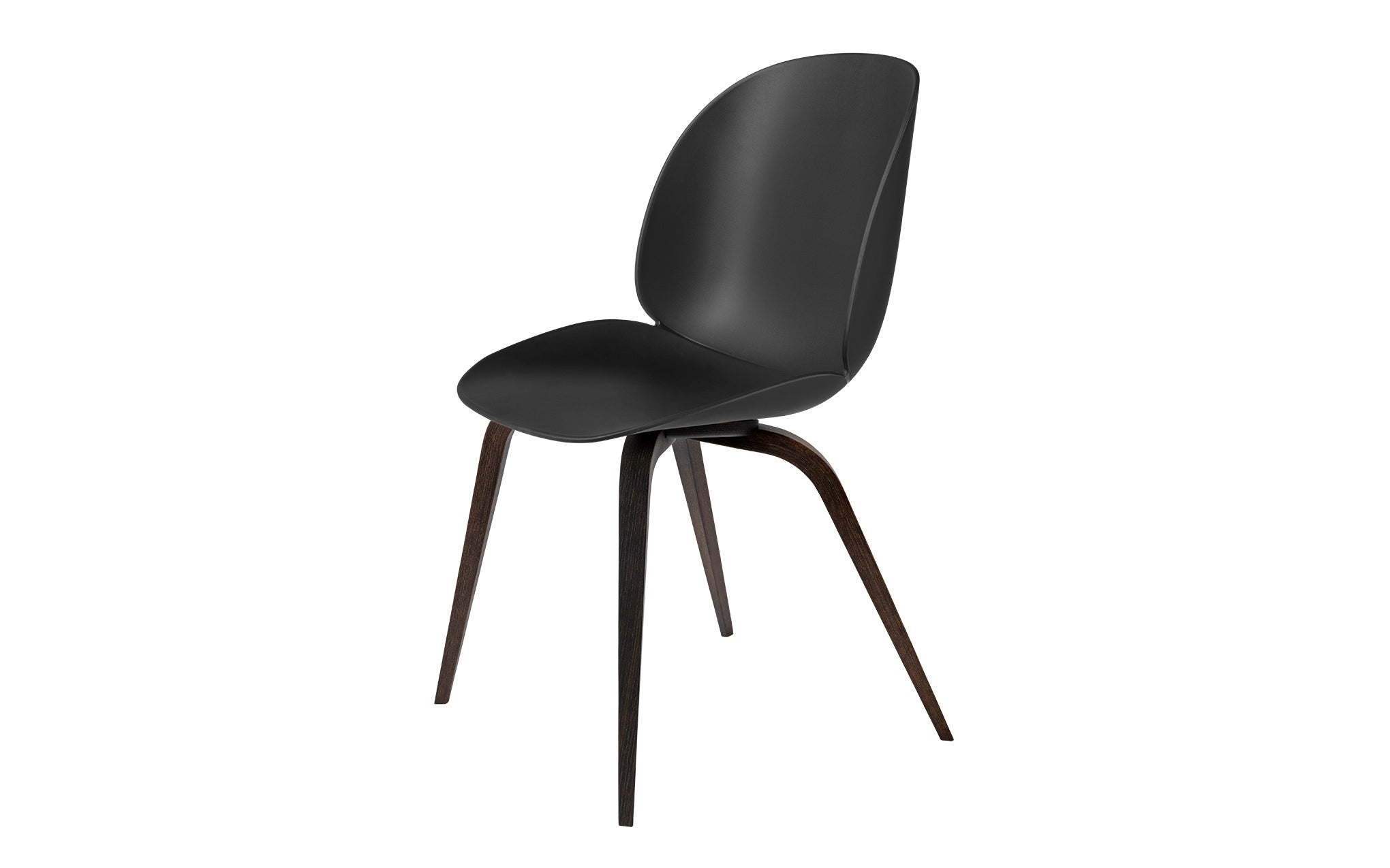 Beetle dining chair - un-upholstered with wood base