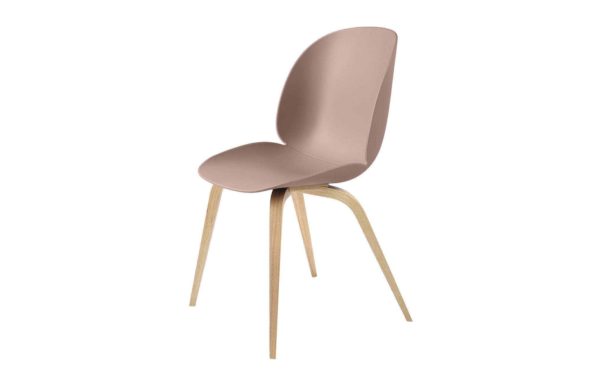 Beetle dining chair - un-upholstered with wood base