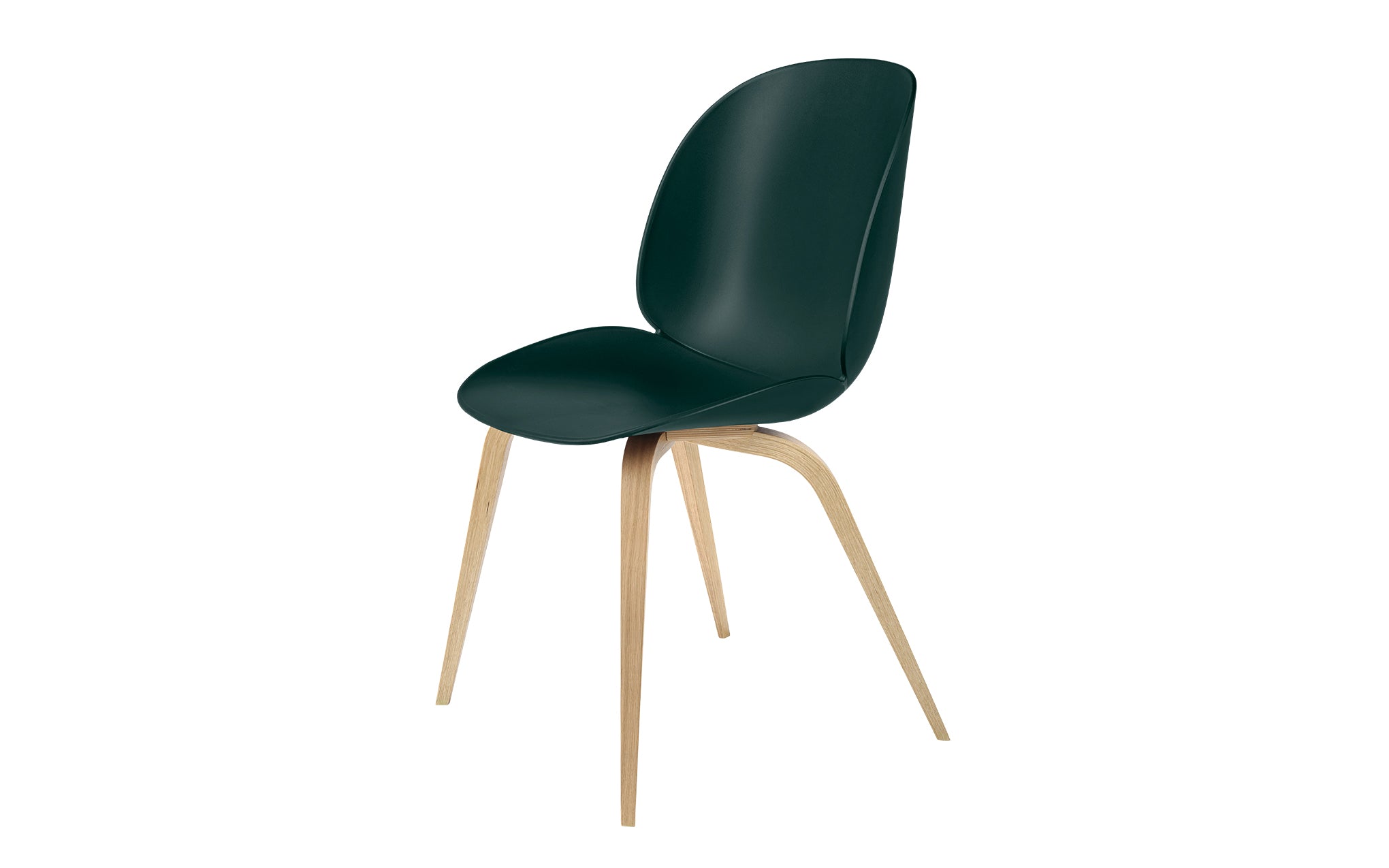 Beetle dining chair - un-upholstered with wood base