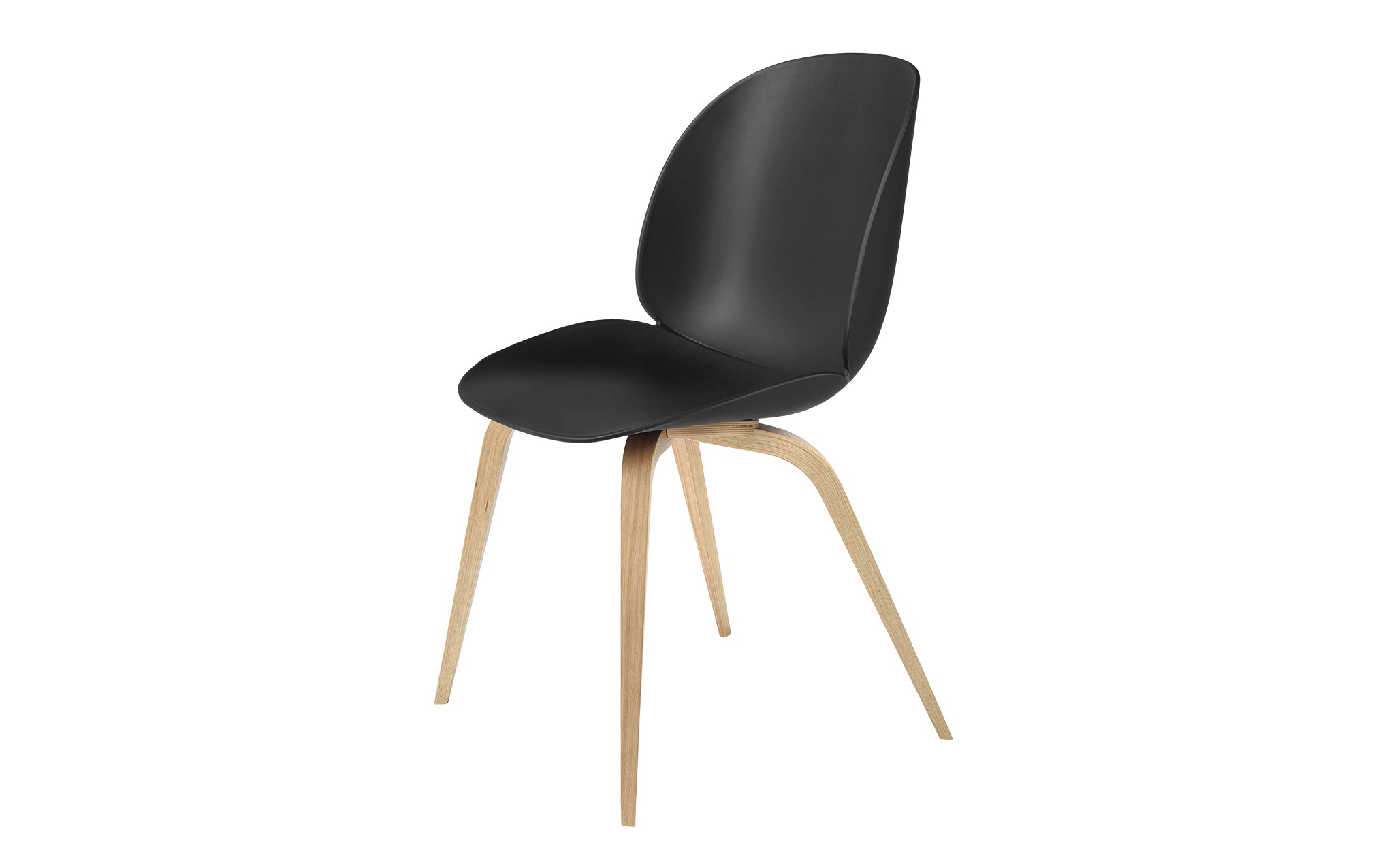 Beetle dining chair - un-upholstered with wood base
