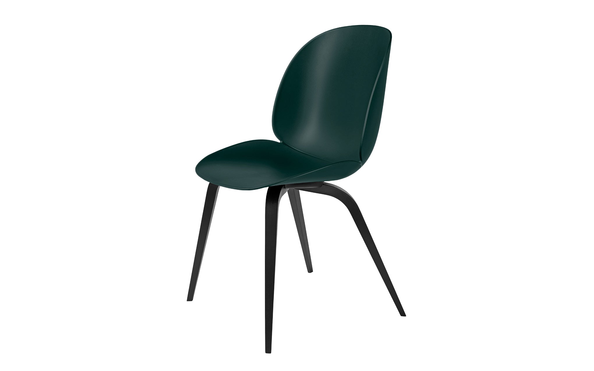 Beetle dining chair - un-upholstered with wood base