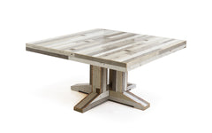 Canteen table in scrapwood - square