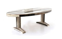 Canteen table in scrapwood - oval