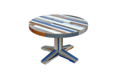Canteen table in scrapwood - round