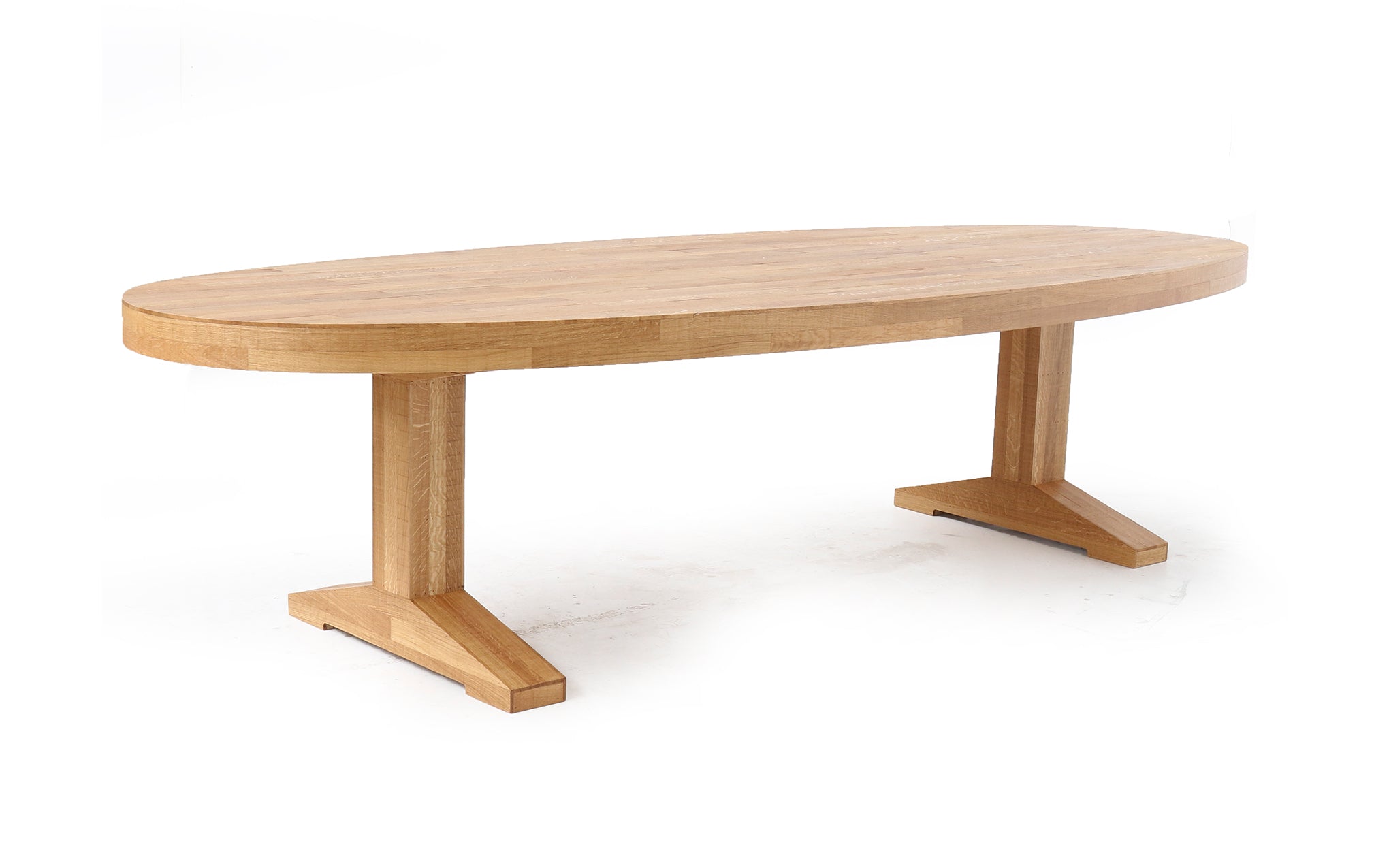 Canteen table in oak - oval