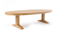 Canteen table in oak - oval