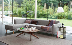 Cross oval coffee table