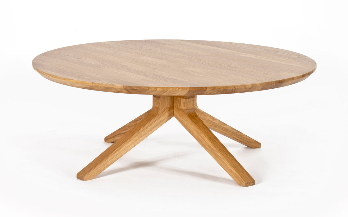 Cross round coffee table