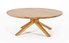 Cross round coffee table